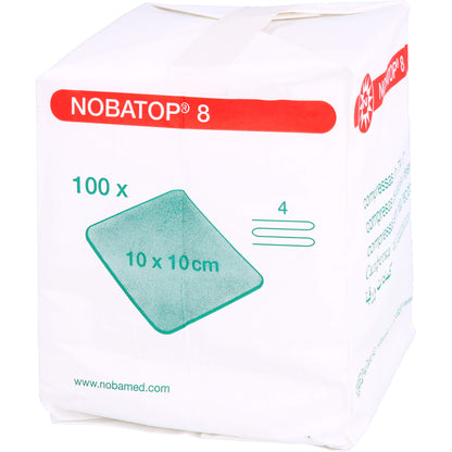 NOBATOP 8 Kompressen 10x10 cm unsteril 100 St