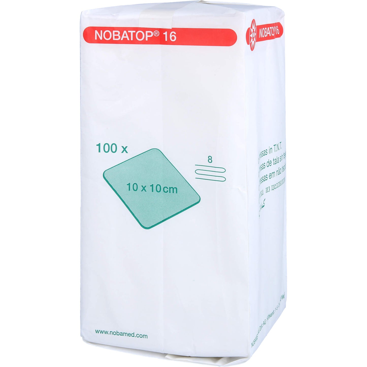 NOBATOP 16 Kompressen 10x10 cm unsteril 100 St