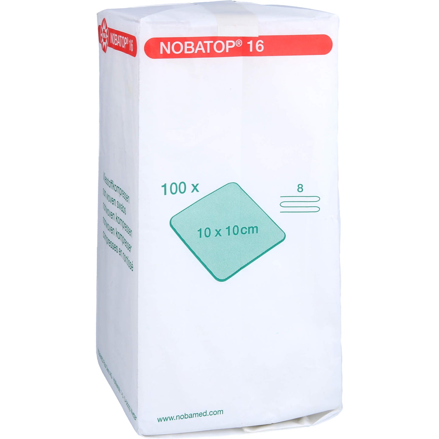 NOBATOP 16 Kompressen 10x10 cm unsteril 100 St