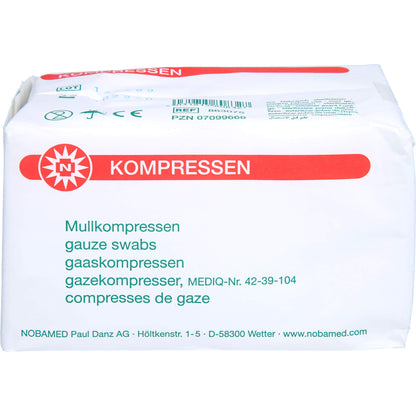 MULLKOMPRESSEN 7,5x7,5 cm unsteril 8fach 100 St