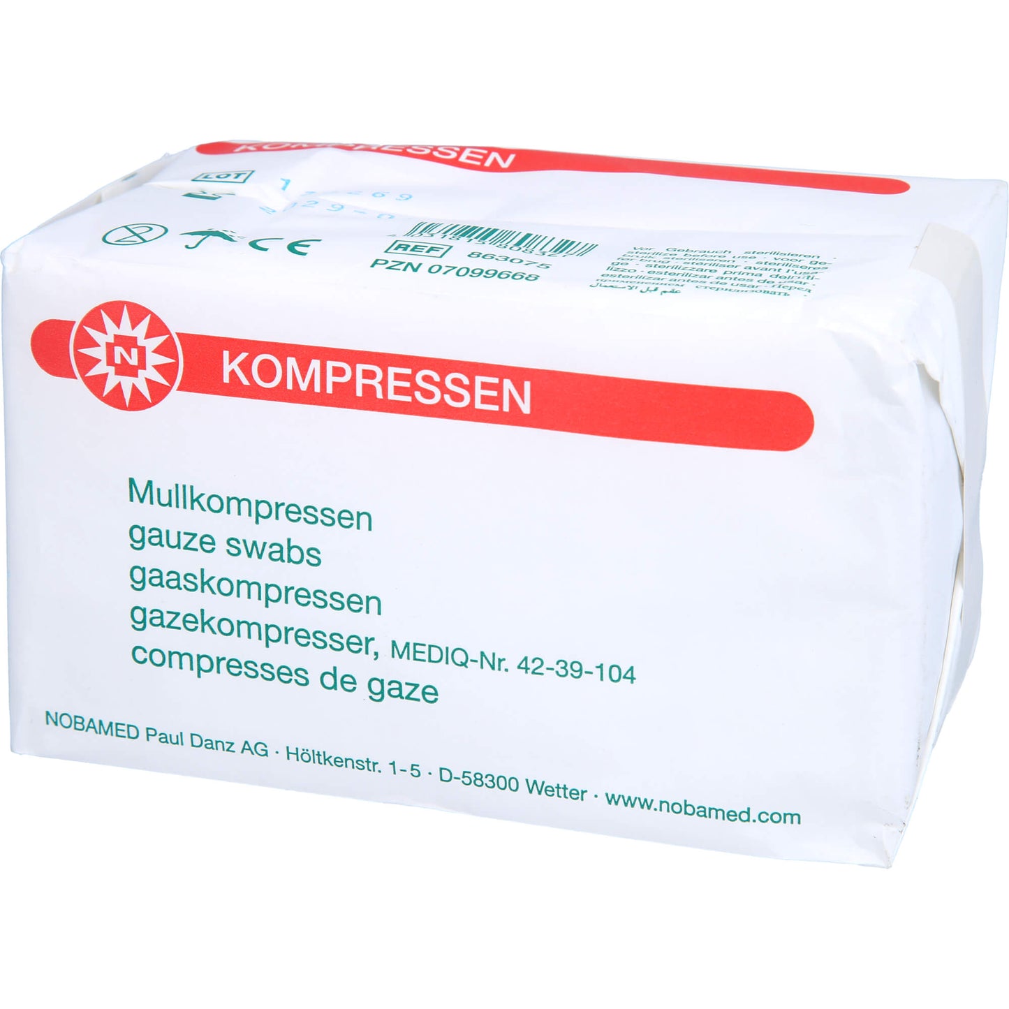MULLKOMPRESSEN 7,5x7,5 cm unsteril 8fach 100 St