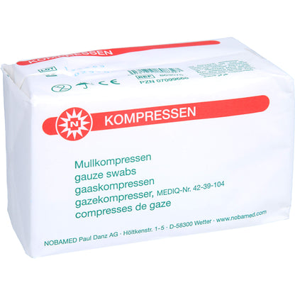 MULLKOMPRESSEN 7,5x7,5 cm unsteril 8fach 100 St
