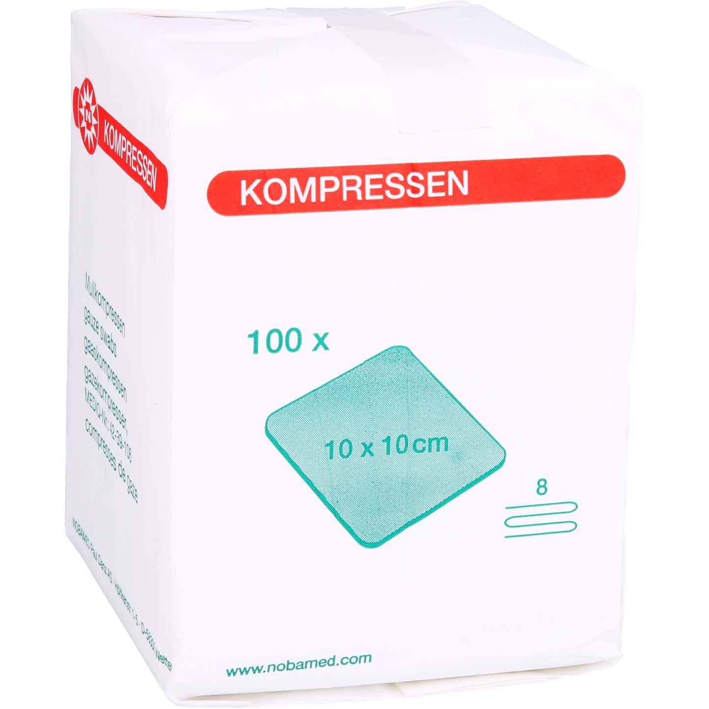 MULLKOMPRESSEN 10x10 cm unsteril 8fach 100 St