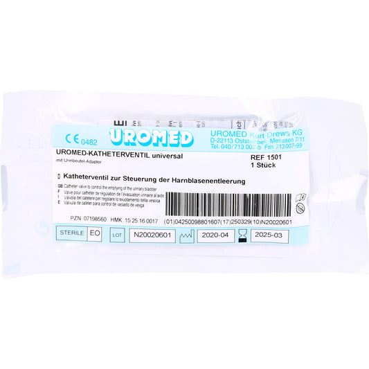 UROMED Katheterventil m.Adapter f.Btl.1501 1 St