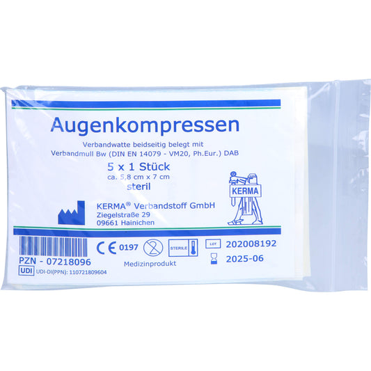 AUGENKOMPRESSEN 5,8x7 cm steril 5X1 St