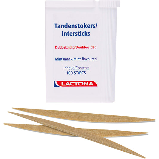 ZAHNHÖLZER Lactona Intersticks mint doppelendig 100 St