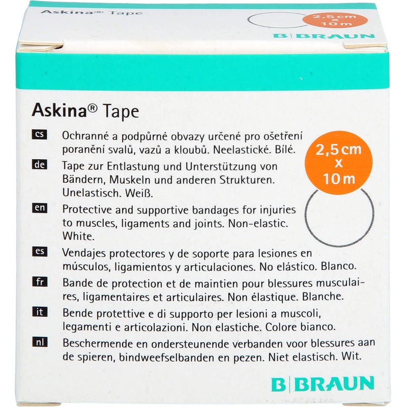 ASKINA TAPE 10MX2.5CM WEIS 1 St