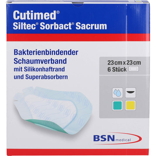 CUTIMED Siltec Sorbact B Sacrum PU-Verb.23x23cm 6 St