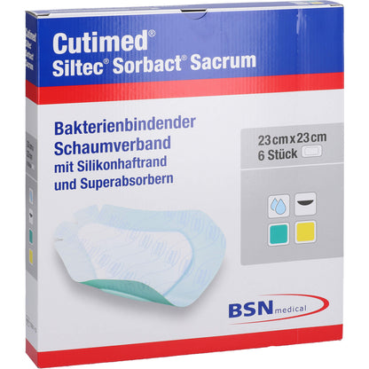 CUTIMED Siltec Sorbact B Sacrum PU-Verb.23x23cm 6 St