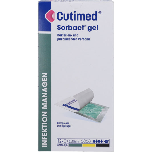 CUTIMED Sorbact Gel Kompressen 7,5x15 cm 12 St
