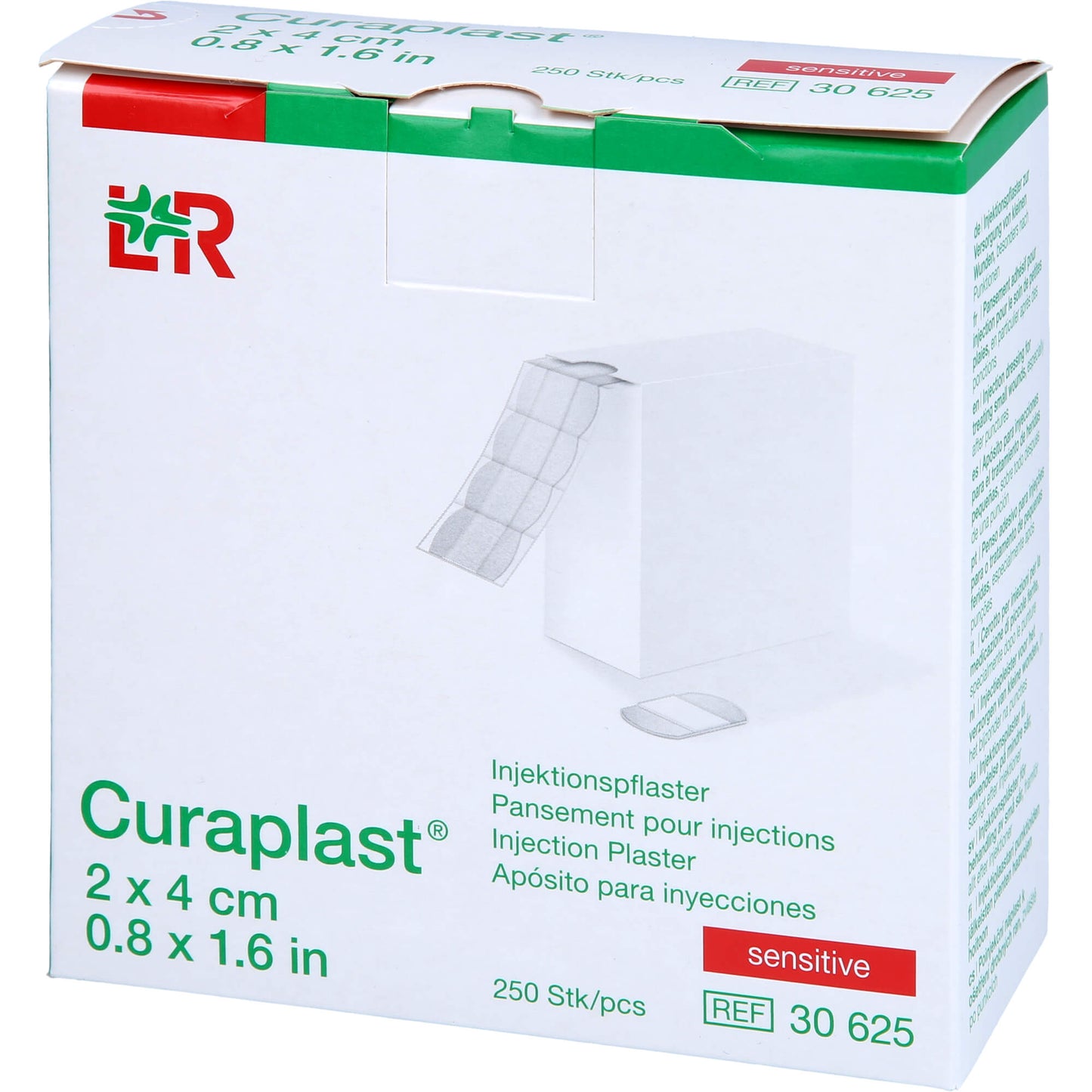CURAPLAST Inj.-Pflaster sensitiv 2x4 cm 250 St