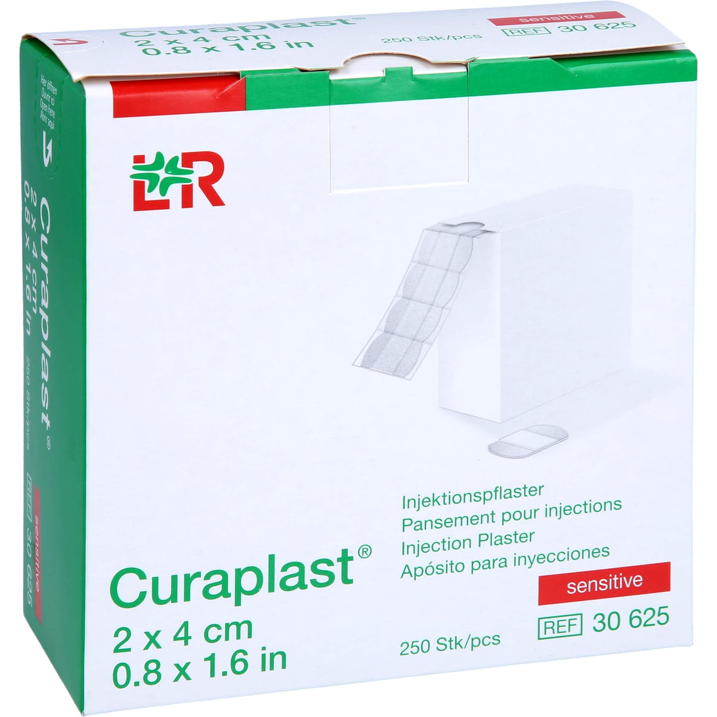 CURAPLAST Inj.-Pflaster sensitiv 2x4 cm 250 St