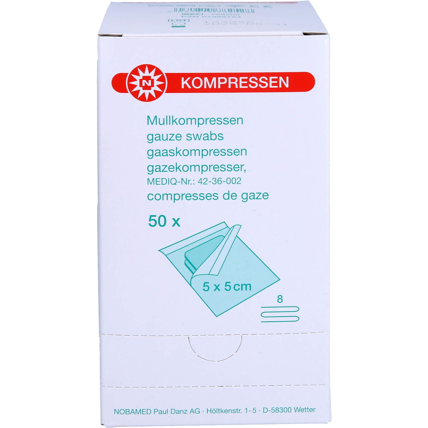 MULLKOMPRESSEN 5x5 cm steril 8fach 50X2 St