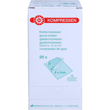 MULLKOMPRESSEN 5x5 cm steril 12fach 20X5 St