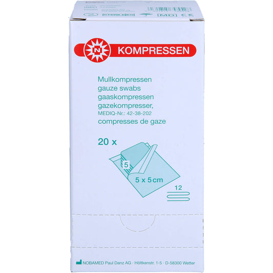 MULLKOMPRESSEN 5x5 cm steril 12fach 20X5 St