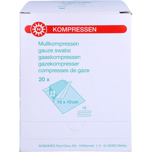 MULLKOMPRESSEN 10x10 cm steril 12fach 20X5 St