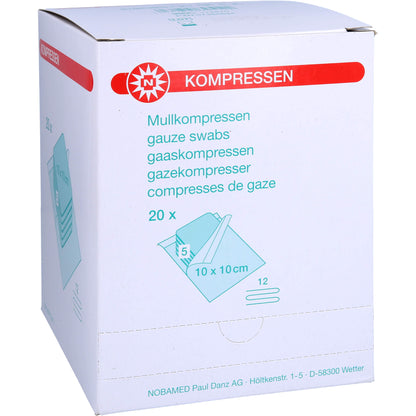 MULLKOMPRESSEN 10x10 cm steril 12fach 20X5 St