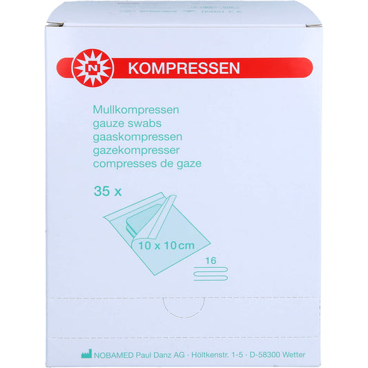 MULLKOMPRESSEN 10x10 cm steril 16fach 35X2 St