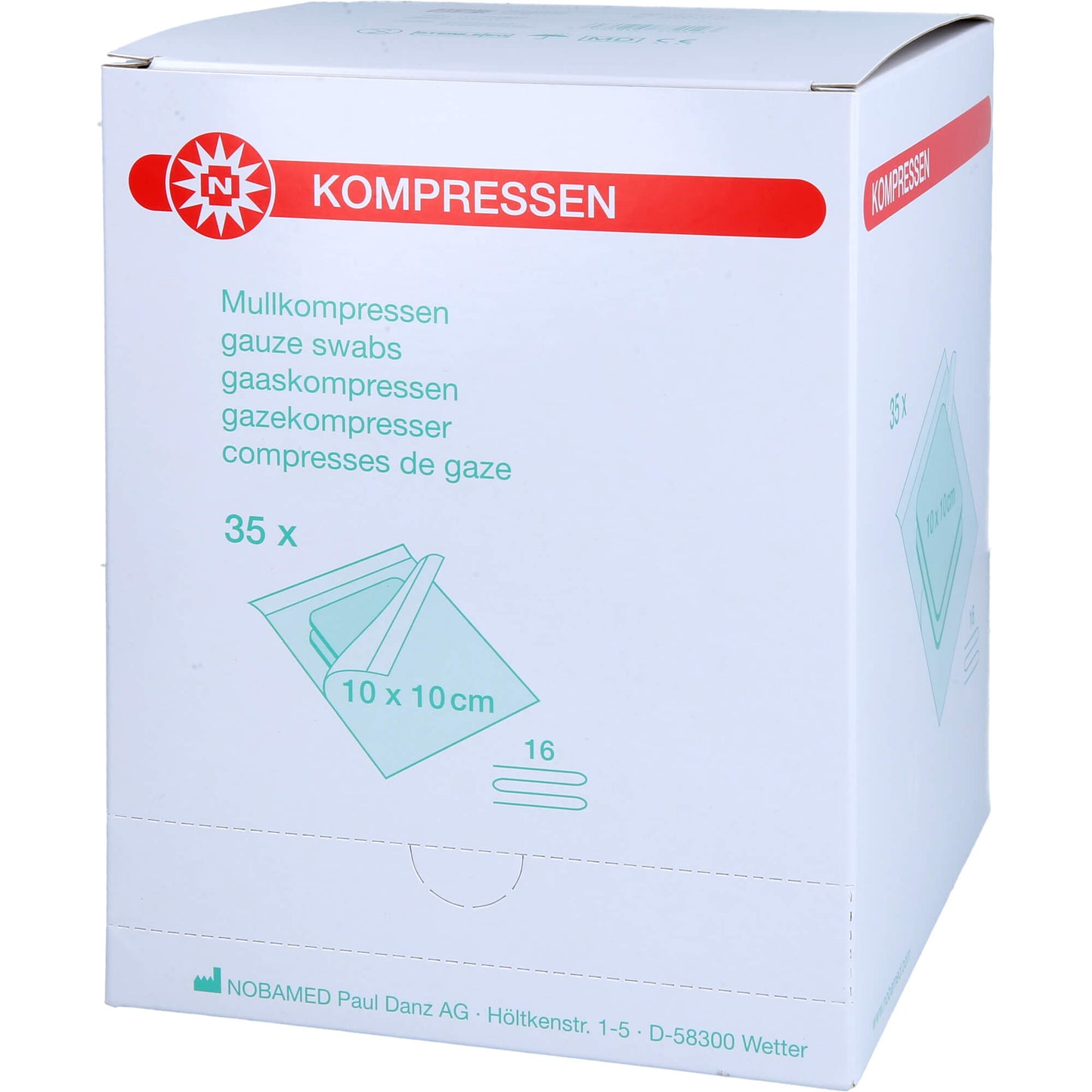 MULLKOMPRESSEN 10x10 cm steril 16fach 35X2 St