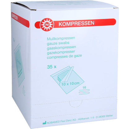 MULLKOMPRESSEN 10x10 cm steril 16fach 35X2 St