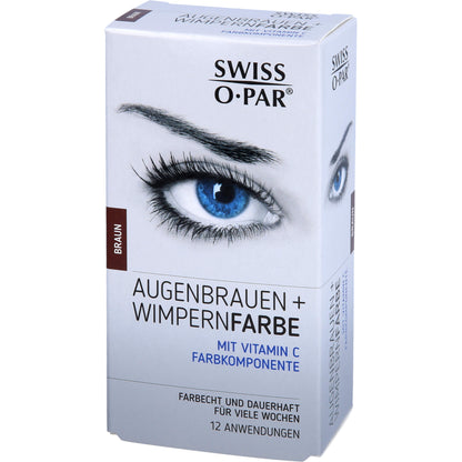 AUGENBRAUEN+WIMPERNFARBE Set braun Swiss O-Par 1 P