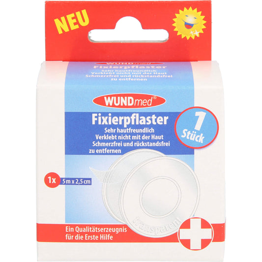 FIXIERPFLASTER 2,5 cmx5 m transparent 1 St