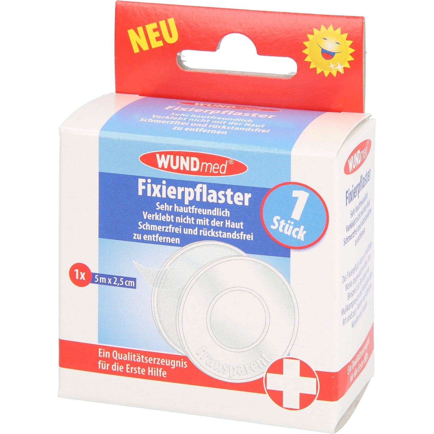 FIXIERPFLASTER 2,5 cmx5 m transparent 1 St