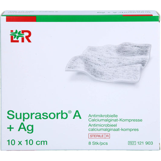 SUPRASORB A+Ag Antimik.Cal.Alginat Kompr.10x10 cm 8 St