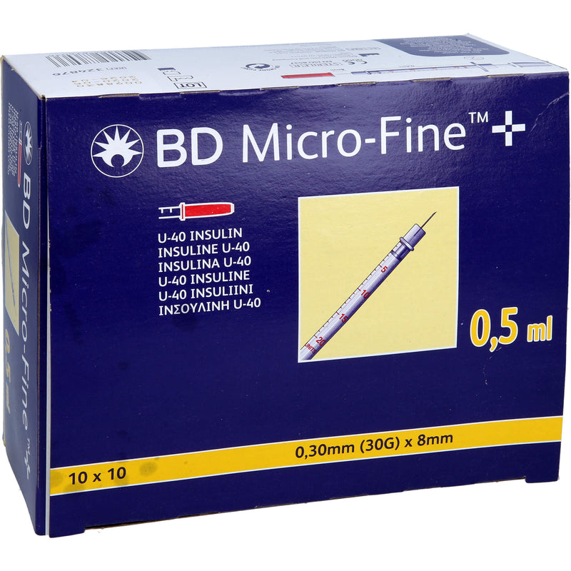 BD MICRO FINE+ U40 8MM 100X0.5 ml