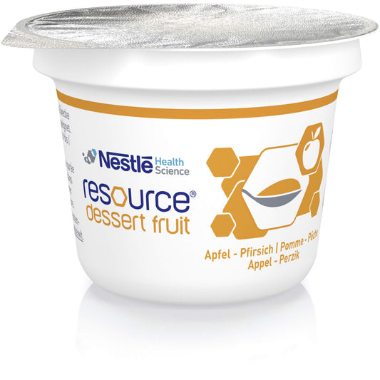 RESOURCE Dessert Fruit Apfel Pfirsich 3X125 g