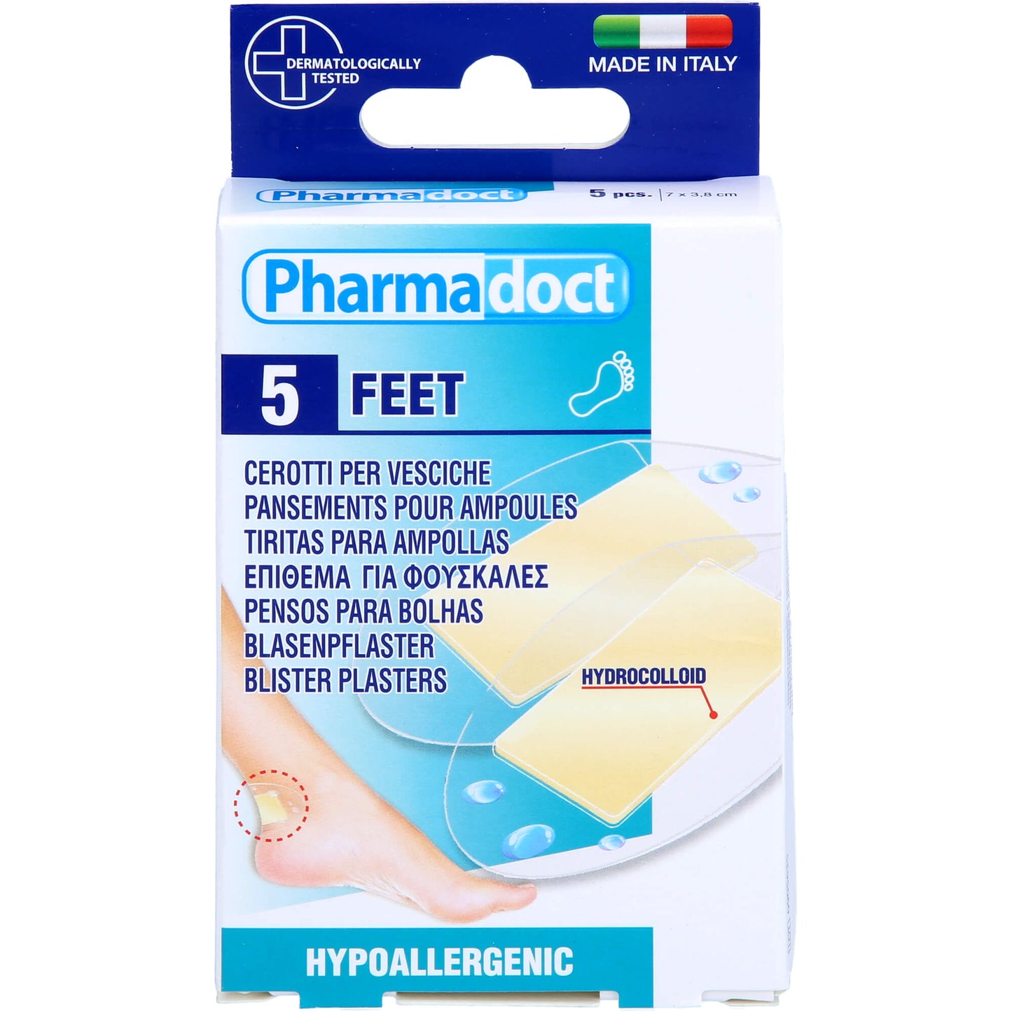 BLASENPFLASTER hydrocolloid 3,8x7 cm 5 St