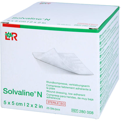 SOLVALINE N Kompressen 5x5 cm steril 25 St