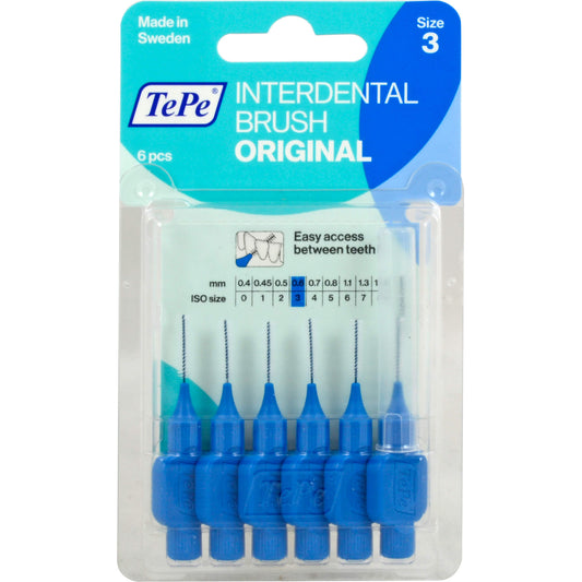 TEPE Interdentalbürste 0,6mm blau 6 St