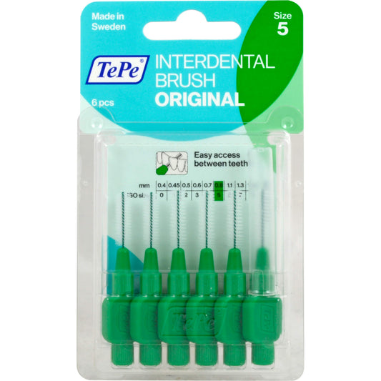TEPE Interdentalbürste 0,8mm grün 6 St