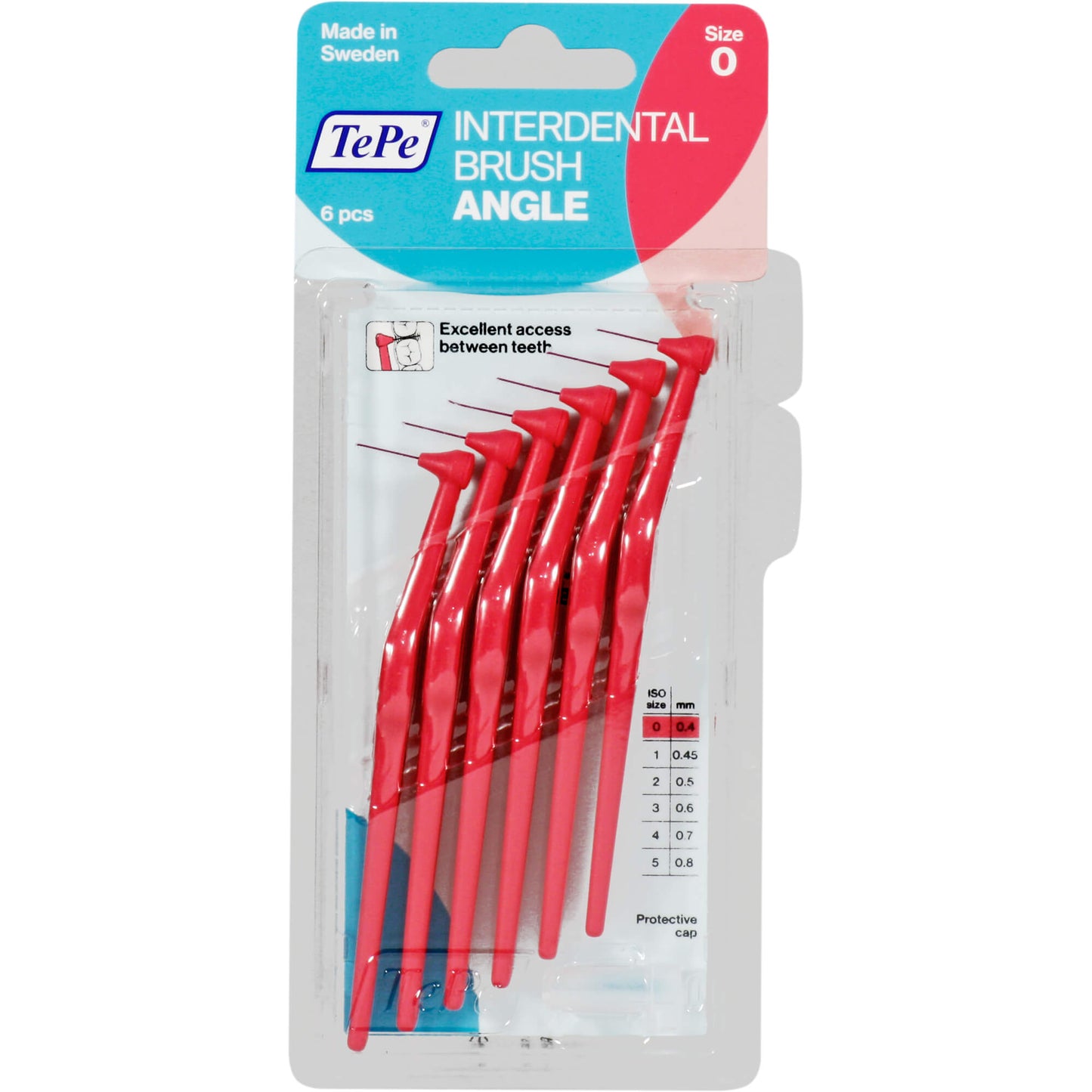 TEPE Angle Interdentalbürste 0,4mm pink 6 St