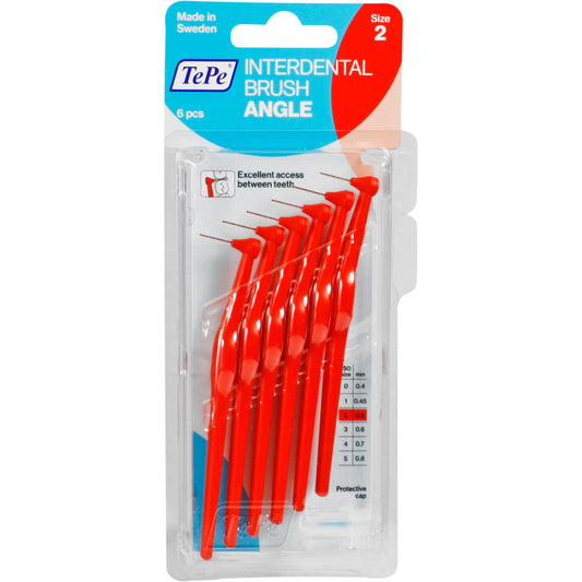 TEPE Angle Interdentalbürste 0,5mm rot 6 St