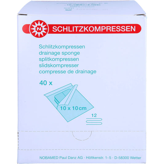 SCHLITZKOMPRESSEN Mull 10x10 cm steril 12fach 40X2 St