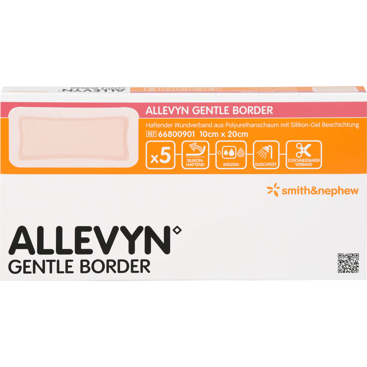 ALLEVYN Gentle Border 10x20 cm Schaumverb. 5 St