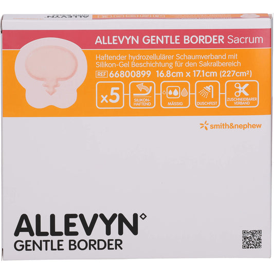 ALLEVYN Gentle Border Sacrum 16,8x17,1 cm Schaumv. 5 St
