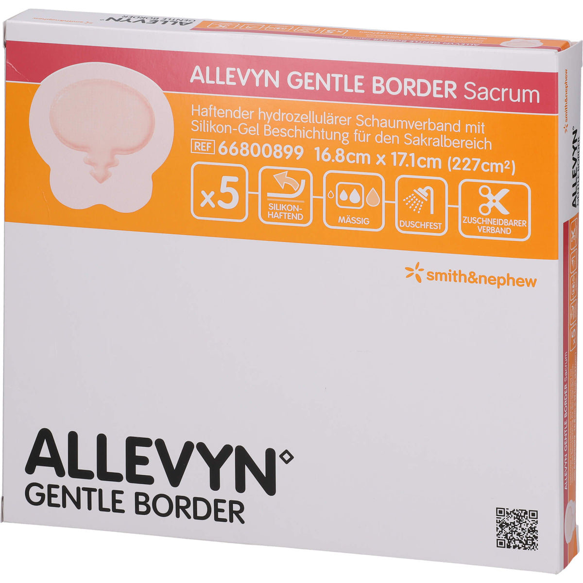 ALLEVYN Gentle Border Sacrum 16,8x17,1 cm Schaumv. 5 St
