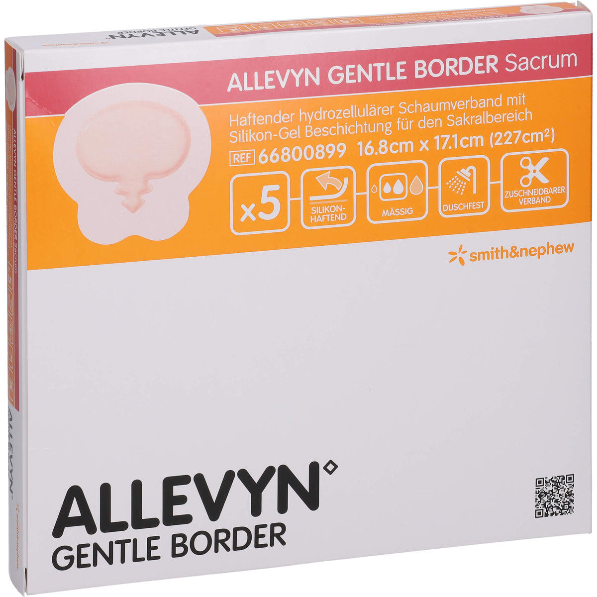 ALLEVYN Gentle Border Sacrum 16,8x17,1 cm Schaumv. 5 St