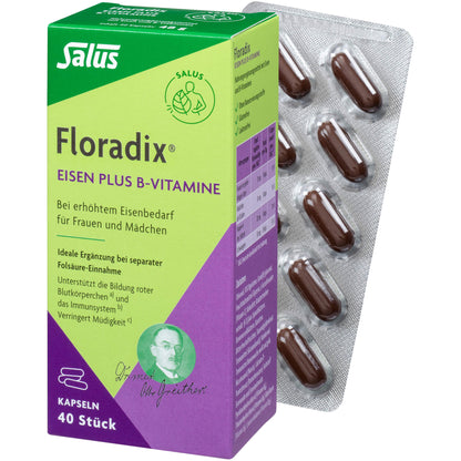 FLORADIX Eisen plus B Vitamine Kapseln 40 St