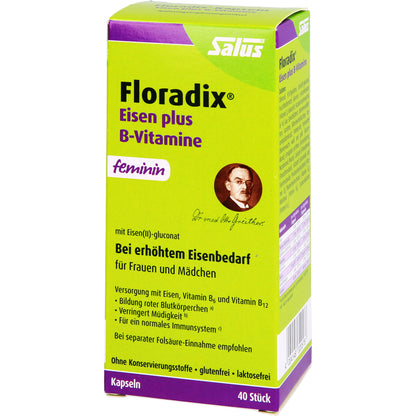 FLORADIX Eisen plus B Vitamine Kapseln 40 St