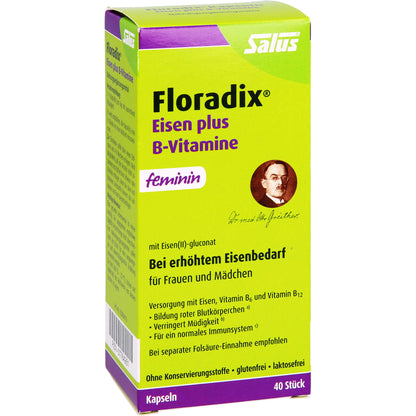 FLORADIX Eisen plus B Vitamine Kapseln 40 St