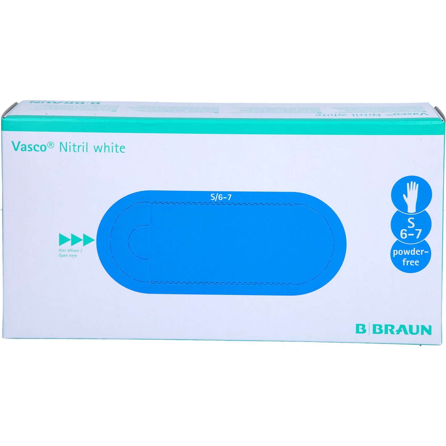 VASCO Nitril white Untersuchungshandschuhe S 100 St