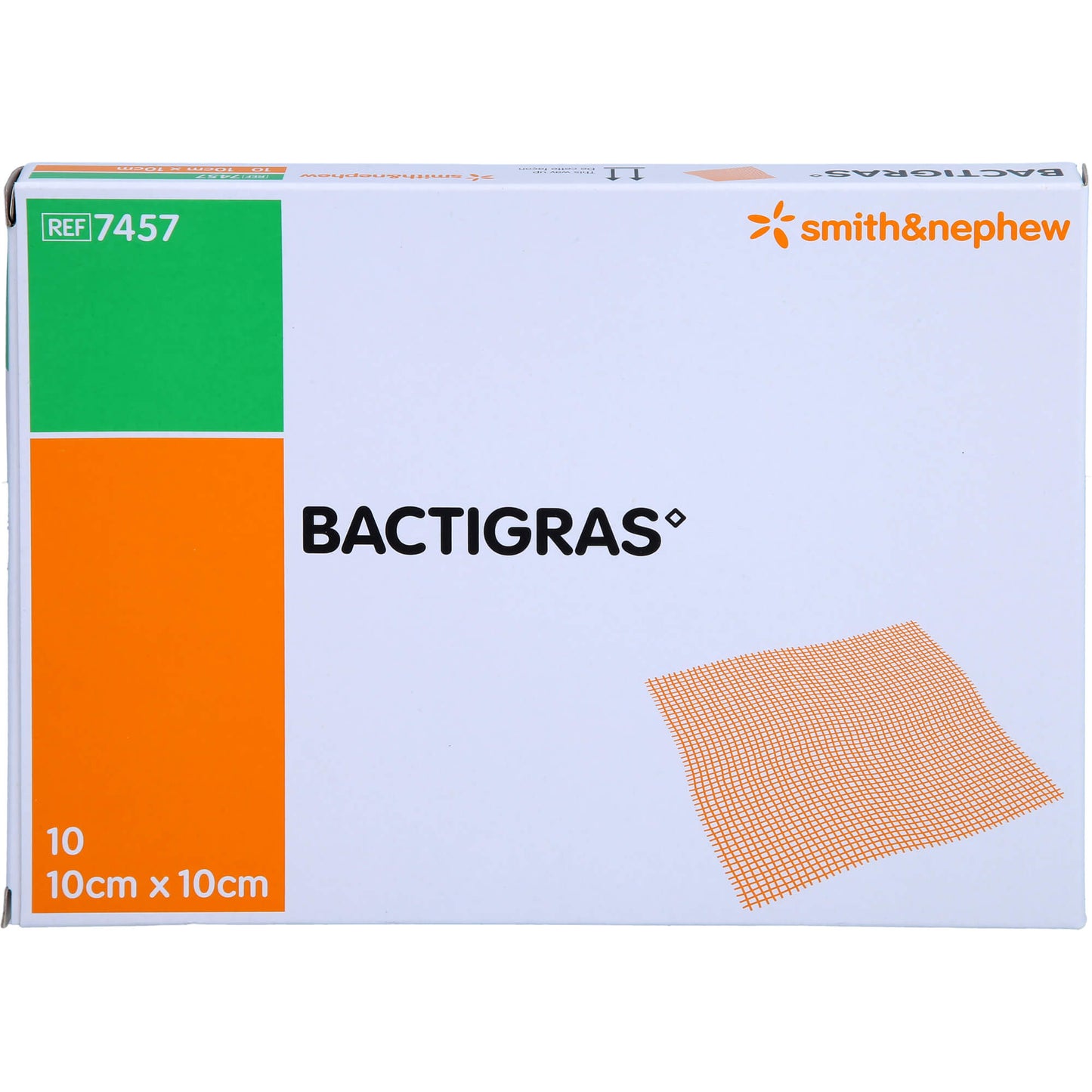 BACTIGRAS antiseptische Paraffingaze 10x10 cm 10 St