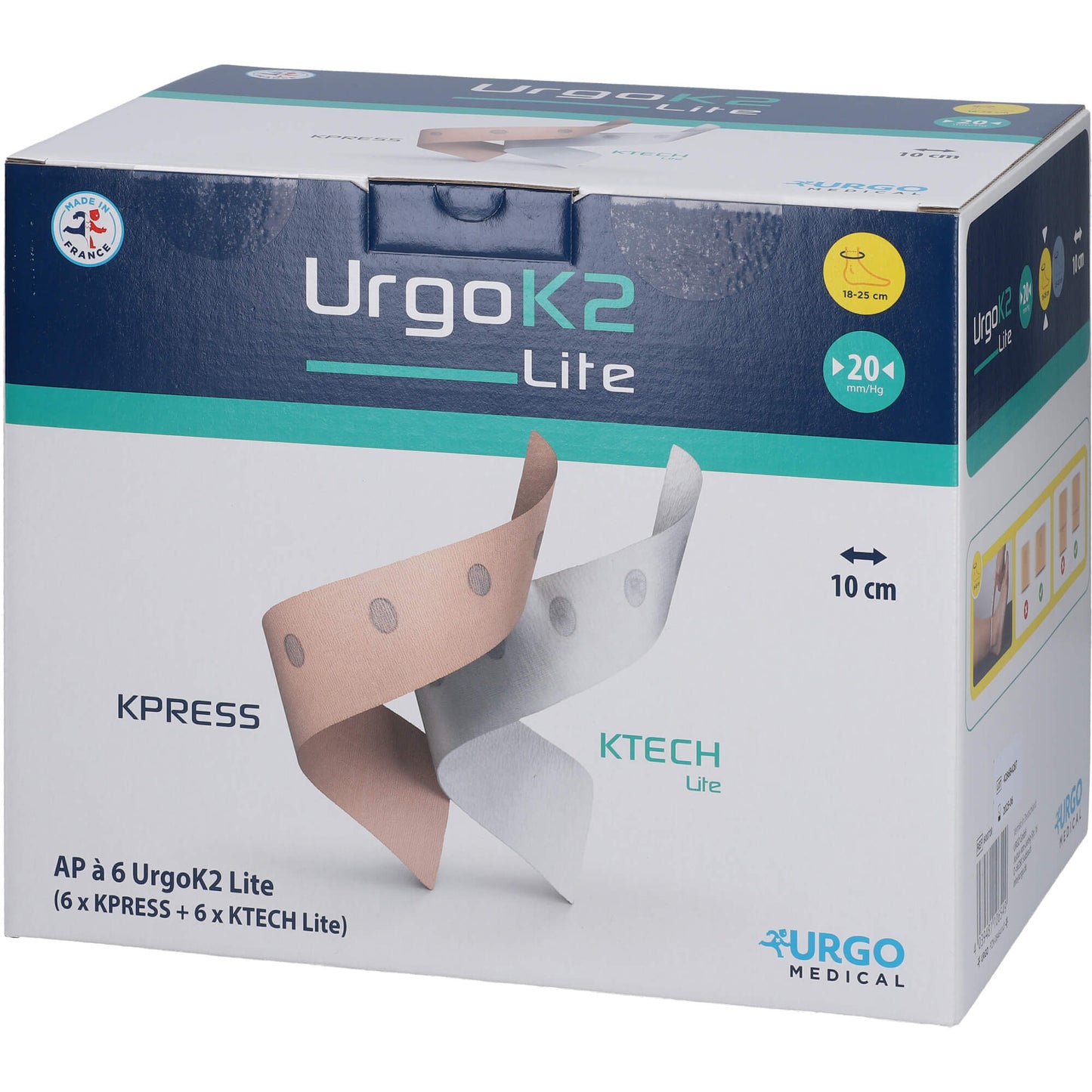 URGOK2 Lite Kompr.Syst.10cm Knöchelumf.18-25cm 6 St
