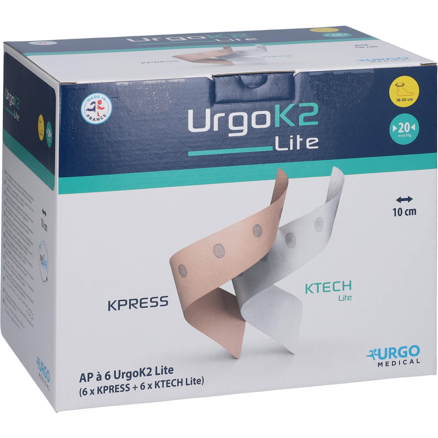 URGOK2 Lite Kompr.Syst.10cm Knöchelumf.18-25cm 6 St