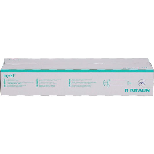 BRAUN INJEKT Spritze 2 ml Luer zentrisch 100X2 ml