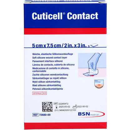 CUTICELL Contact 5x7,5 cm Verband 5 St